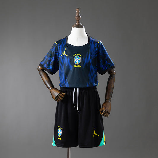 Brazil 2026 Away Kids Kit Jersey