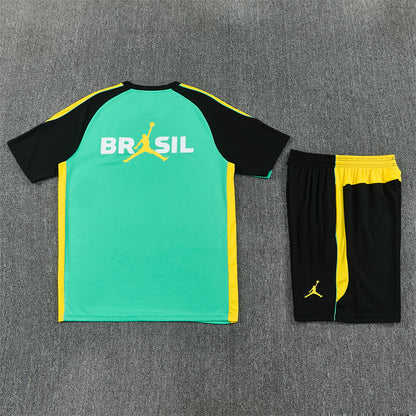 Brazil Shorts Set-Green and Black