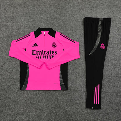 Real Madrid Tracksuit-Pink and Black