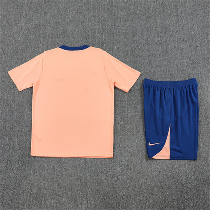 France Shorts Set-Cream and Navy Blue