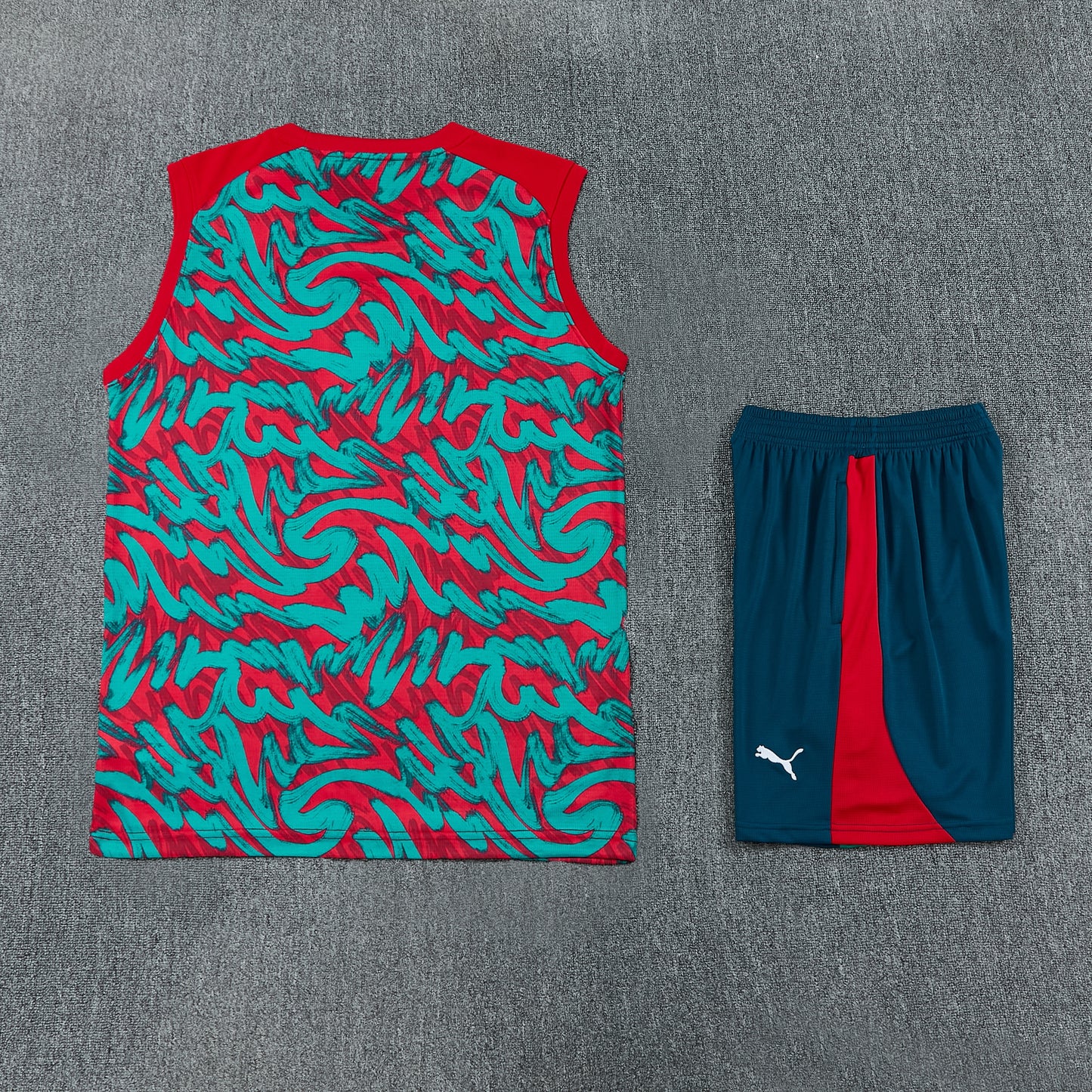 Portugal Vest Set-Red, Green and Navy Blue