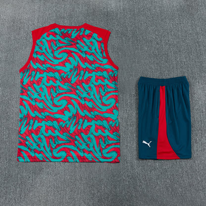 Portugal Vest Set-Red, Green and Navy Blue
