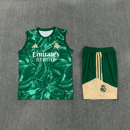 Real Madrid Vest Set-Dark Green and Cream