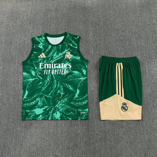 Real Madrid Vest Set-Dark Green and Cream