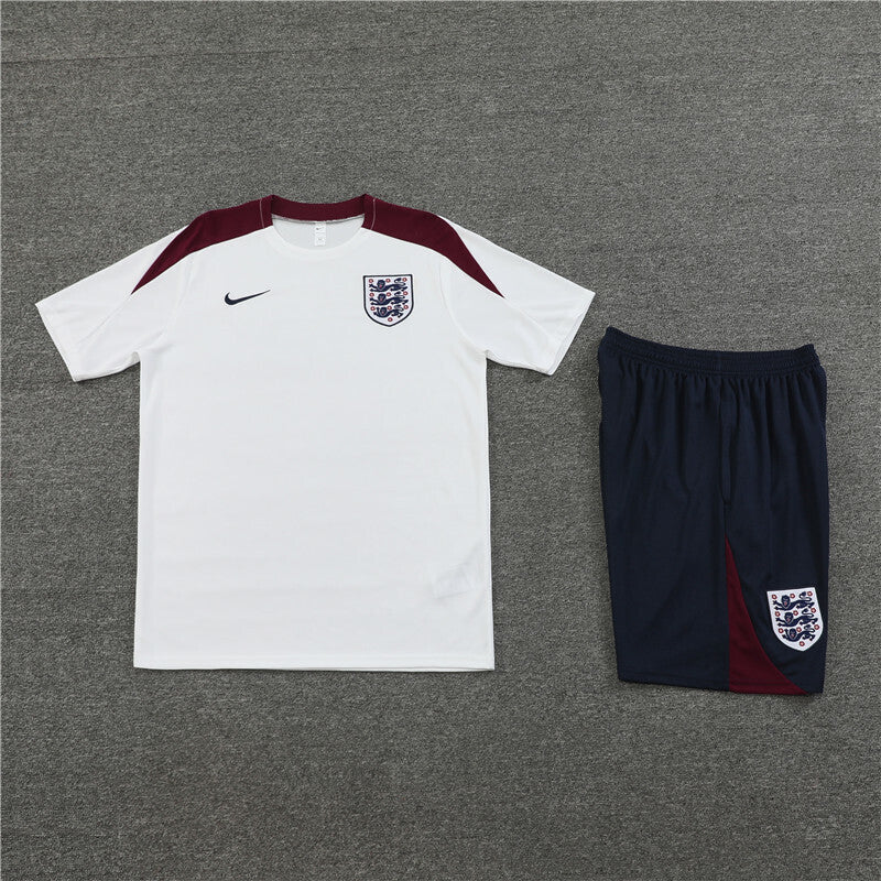 England Shorts Set-White and Black