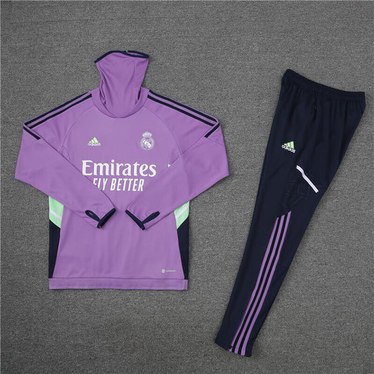 Real Madrid Tracksuit-Purple and Navy Blue