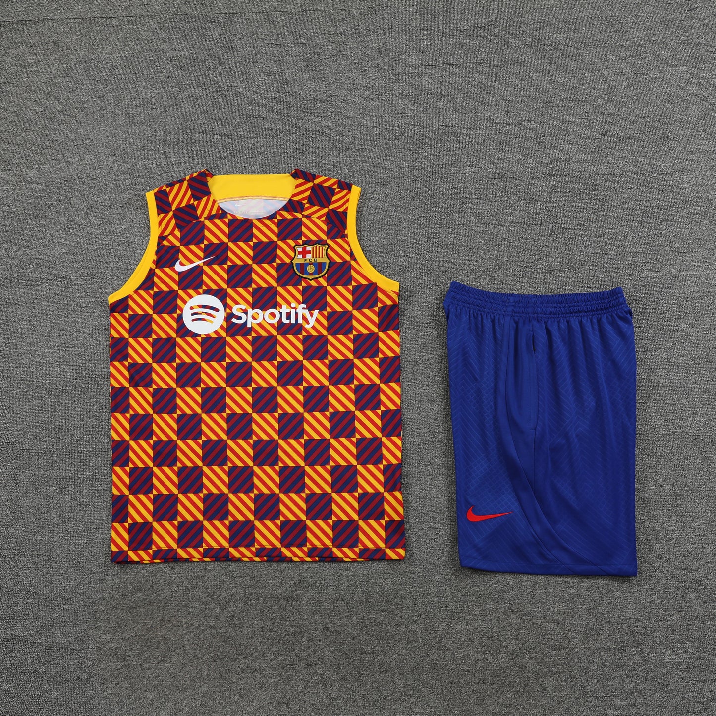 Barcelona Vest Set-Yellow, Red and Blue