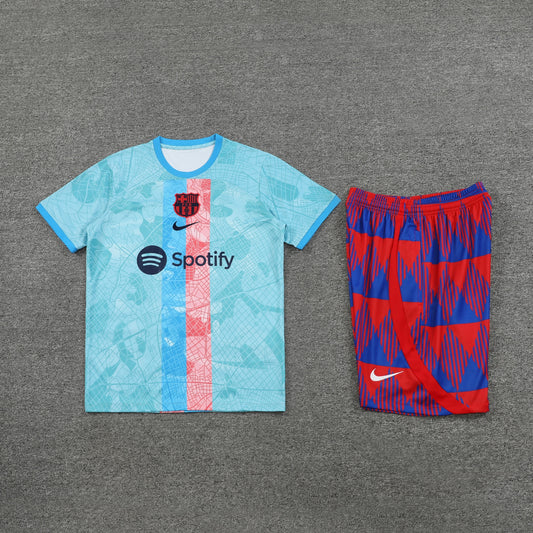Barcelona Shorts Set-Blue and Red