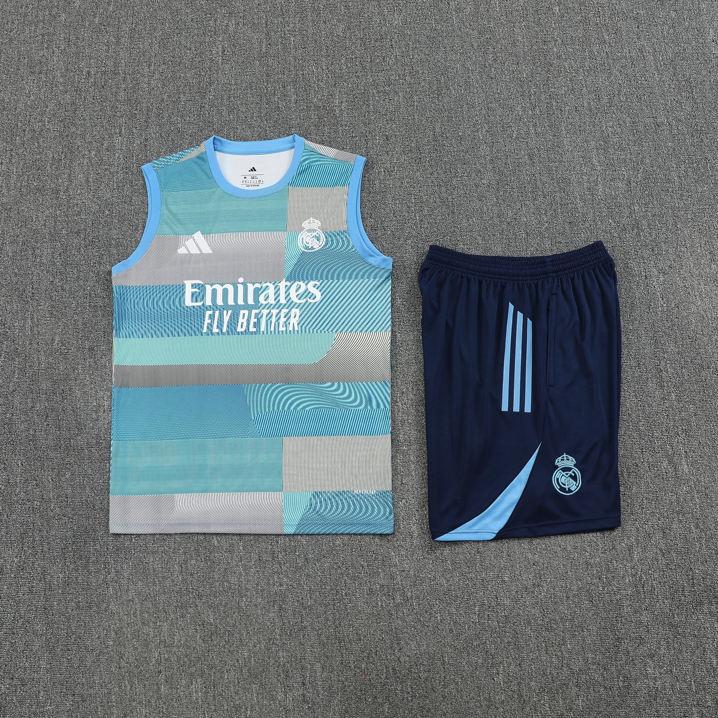 Real Madrid Vest Set-Blue, Grey and Navy Blue