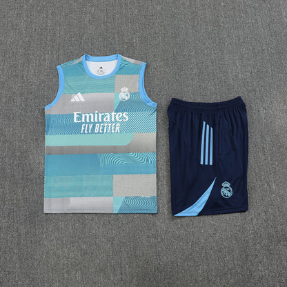 Real Madrid Vest Set-Blue, Grey and Navy Blue