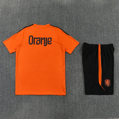 Netherlands Shorts Set-Orange and Black