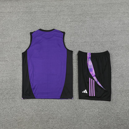 Germany Vest Set-Purple and Black