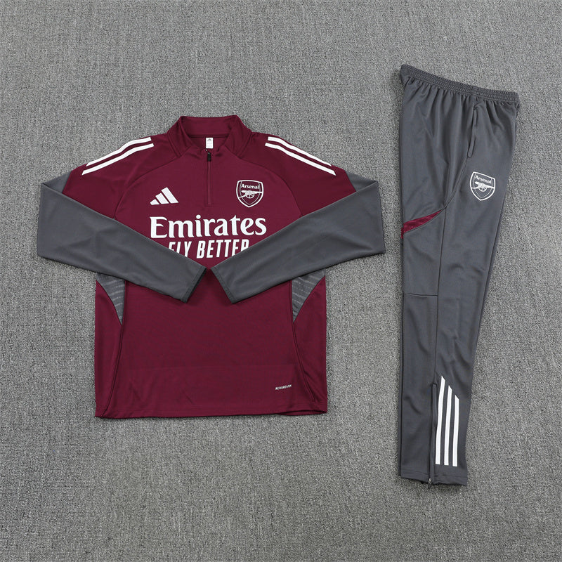 Arsenal Tracksuit-Maroon and Grey
