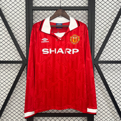 Retro Long Sleeve Manchester United  92/94 Home
