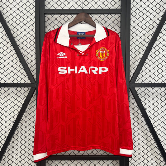 Retro Long Sleeve Manchester United  92/94 Home