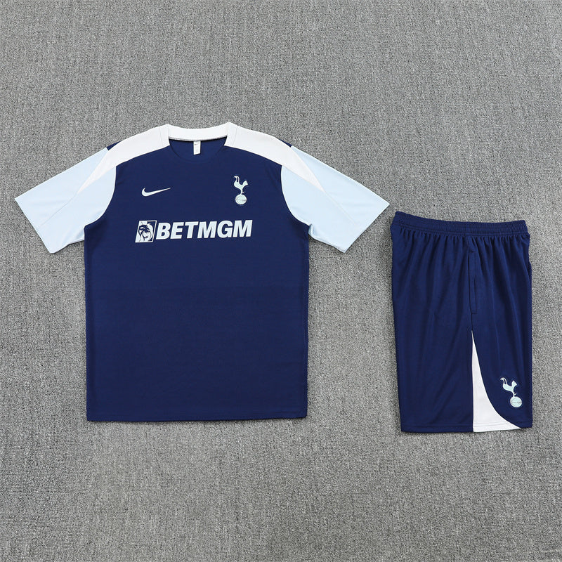 Tottenham Shorts Set-Navy Blue and White