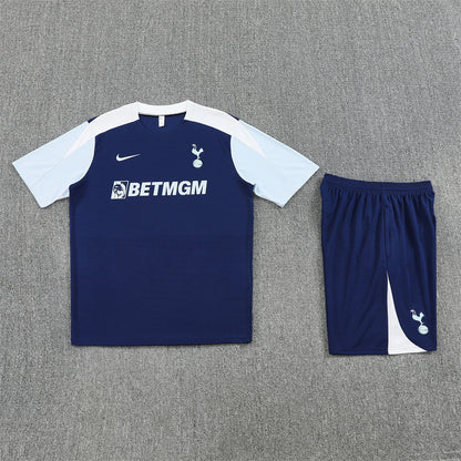 Tottenham Shorts Set-Navy Blue and White