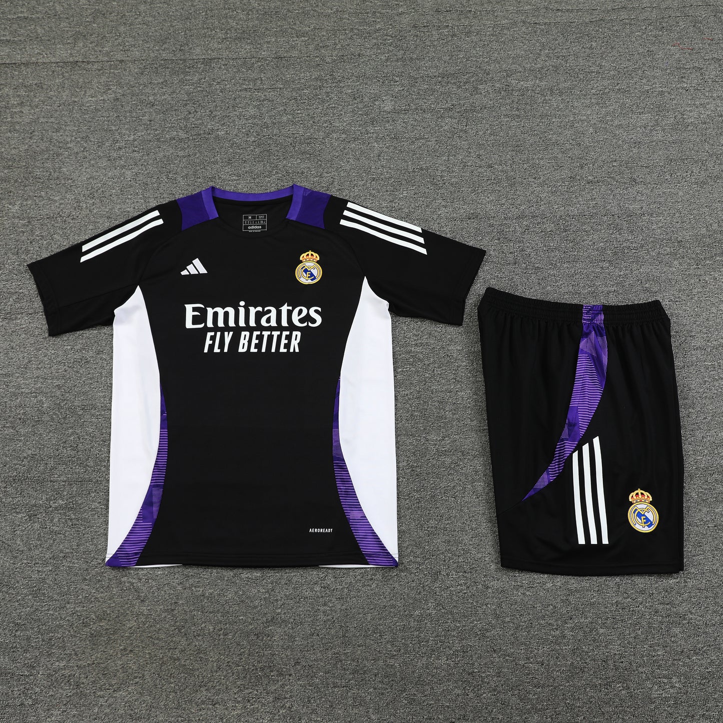 Real Madrid Shorts Set-Black and White