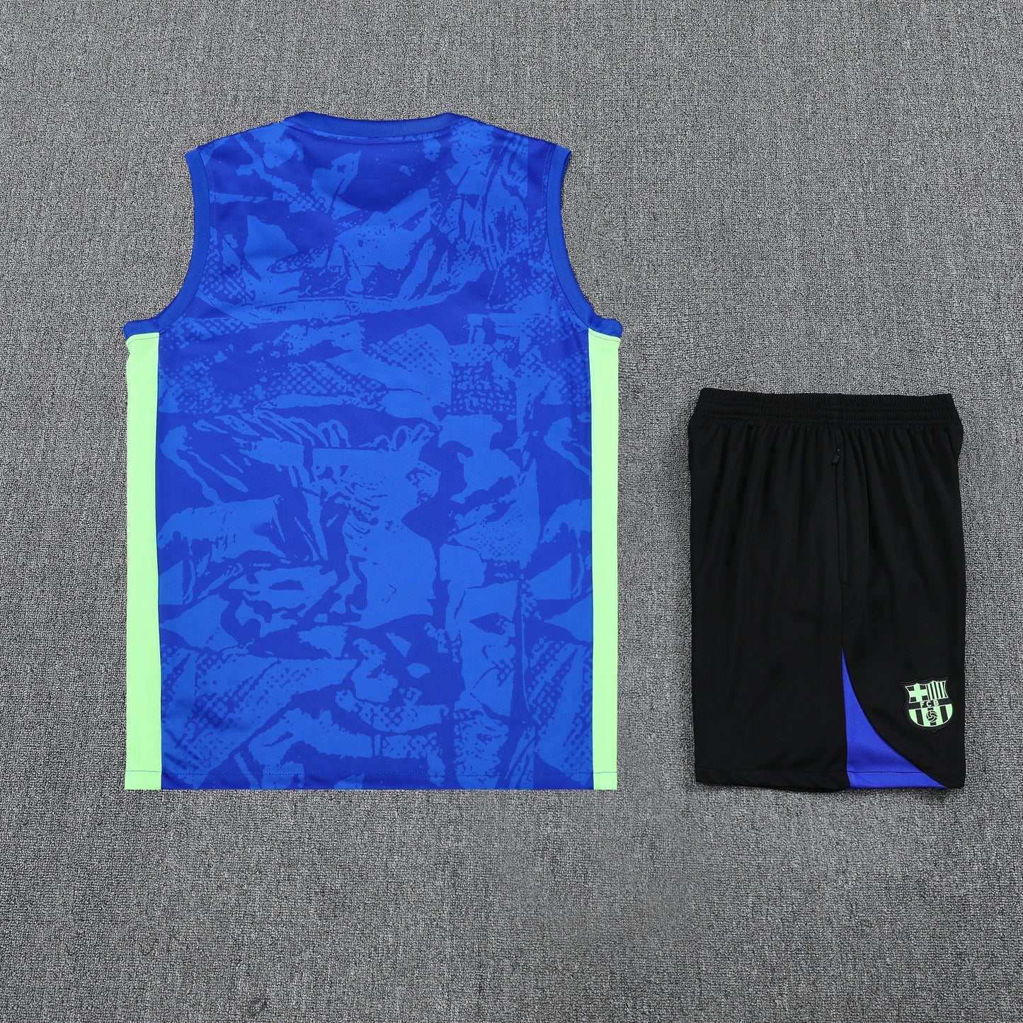 Barcelona Vest Set-Blue and Black