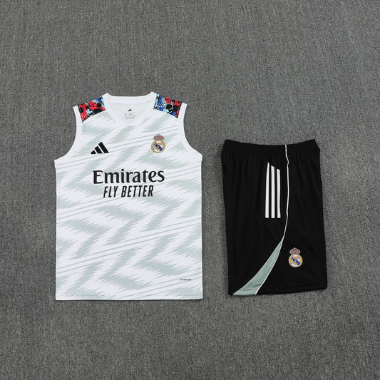 Real Madrid Vest Set-White and Black