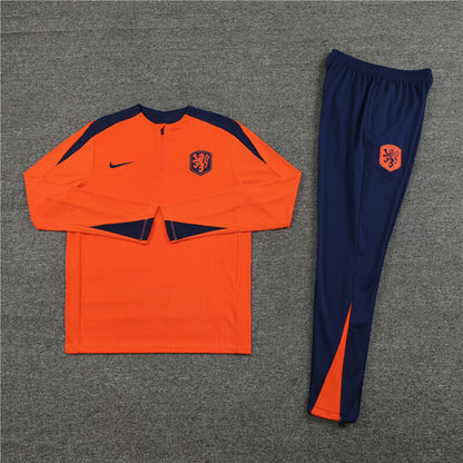 Netherlands Tracksuit-Orange and Navy Blue