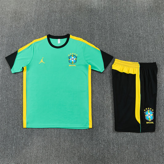 Brazil Shorts Set-Green and Black
