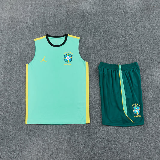 Brazil Vest Set-Green and Dark Green