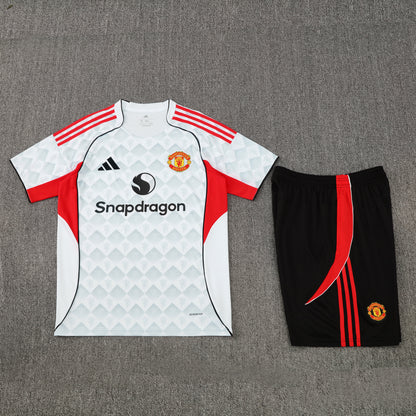 Manchester United Shorts Set-White and Black