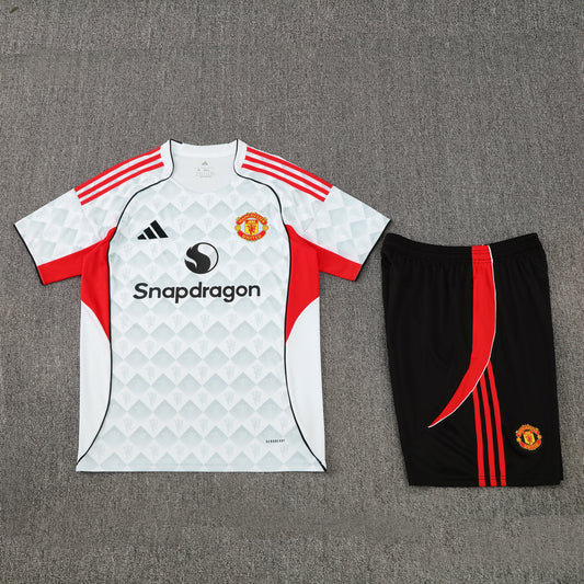 Manchester United Shorts Set-White and Black