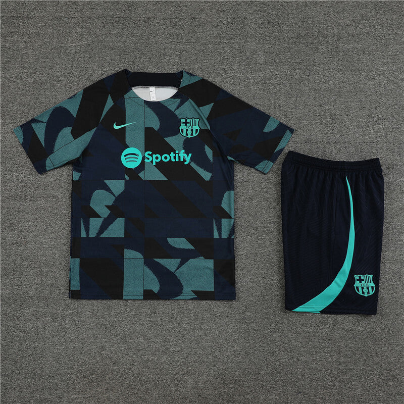 Barcelona Shorts Set-Green and Black