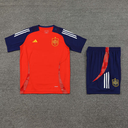 Spain Shorts Set-Red and Navy Blue
