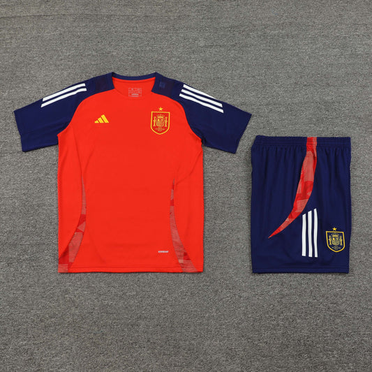 Spain Shorts Set-Red and Navy Blue