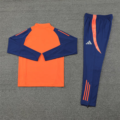 Manchester United Tracksuit-Orange and Navy Blue