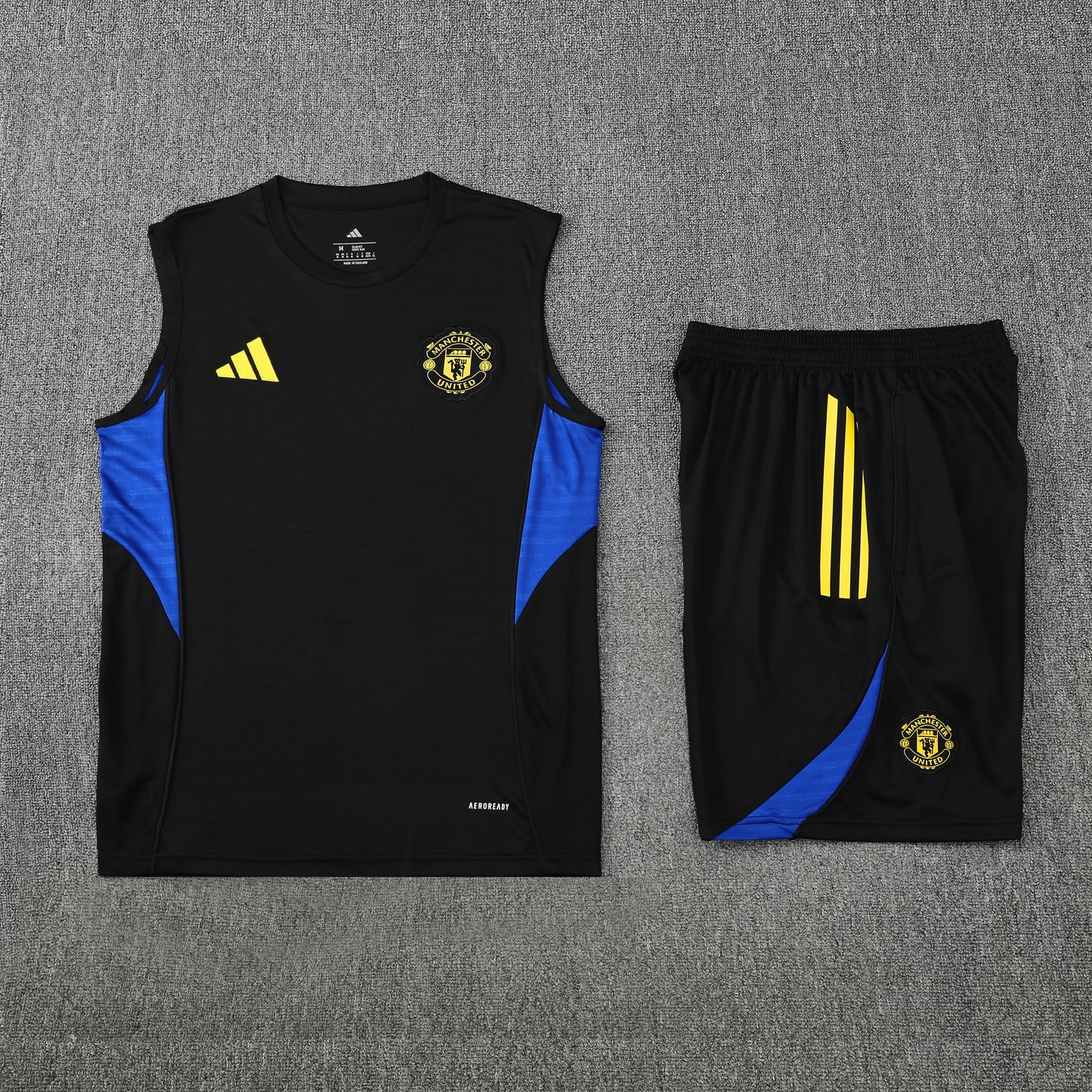 Manchester united Vest Set-Black and Dark Blue