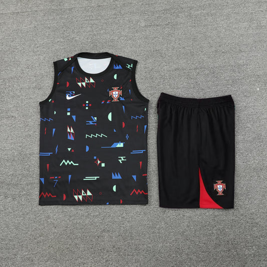 Portugal Vest Set-Black