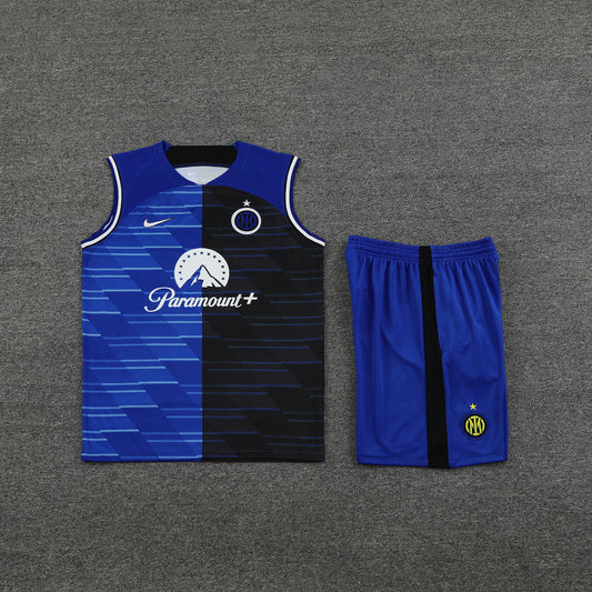 Inter Milan Vest Set-Blue and Black