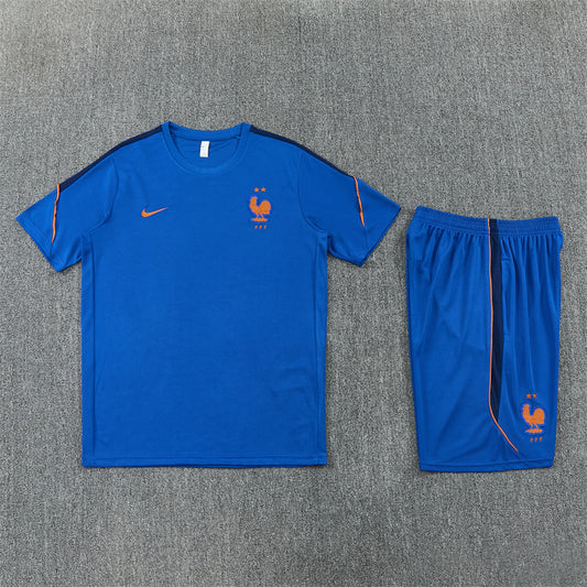 France Shorts Set-Dark Blue