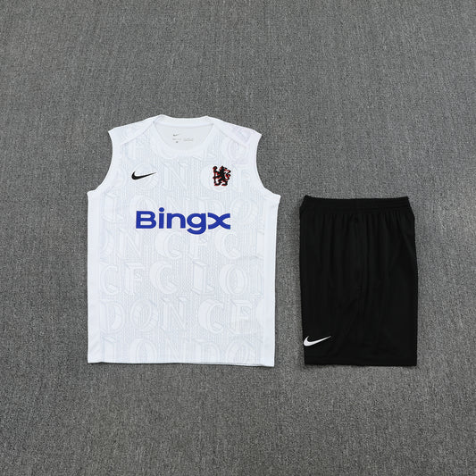 Chelsea Vest Set-White and Black