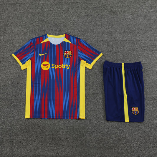 Barcelona Shorts Set-Red, Blue and Yellow
