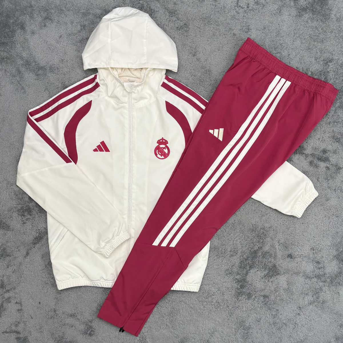 Real Madrid Windbreaker Set - White