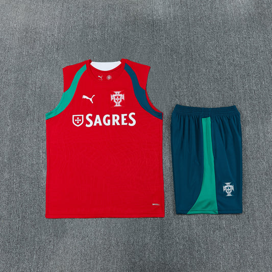 Portugal Vest Set-Red and Navy Blue