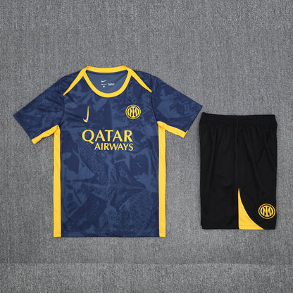 Inter Milan Shorts Set-Navy Blue and Black