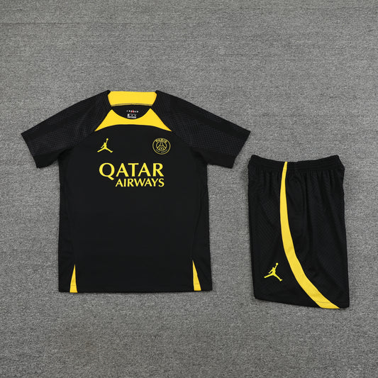 PSG Shorts Set-Black and Yellow