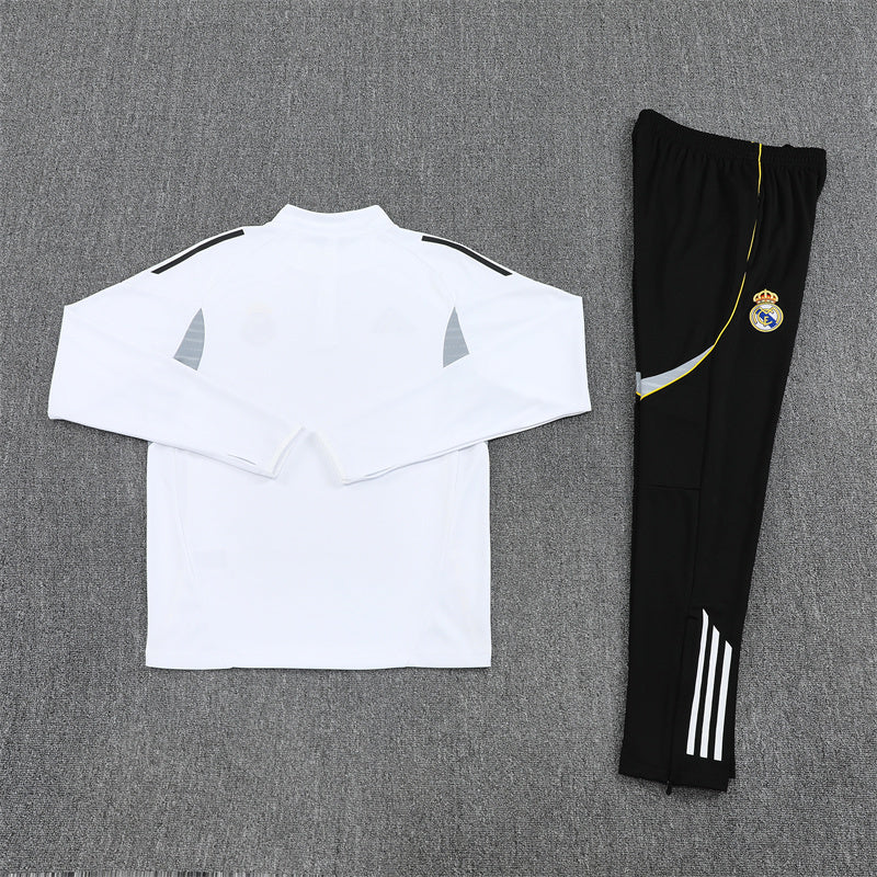 Real Madrid Tracksuit-White and Black