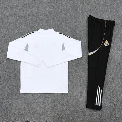 Real Madrid Tracksuit-White and Black