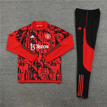 Manchester United Tracksuit-Red and Black