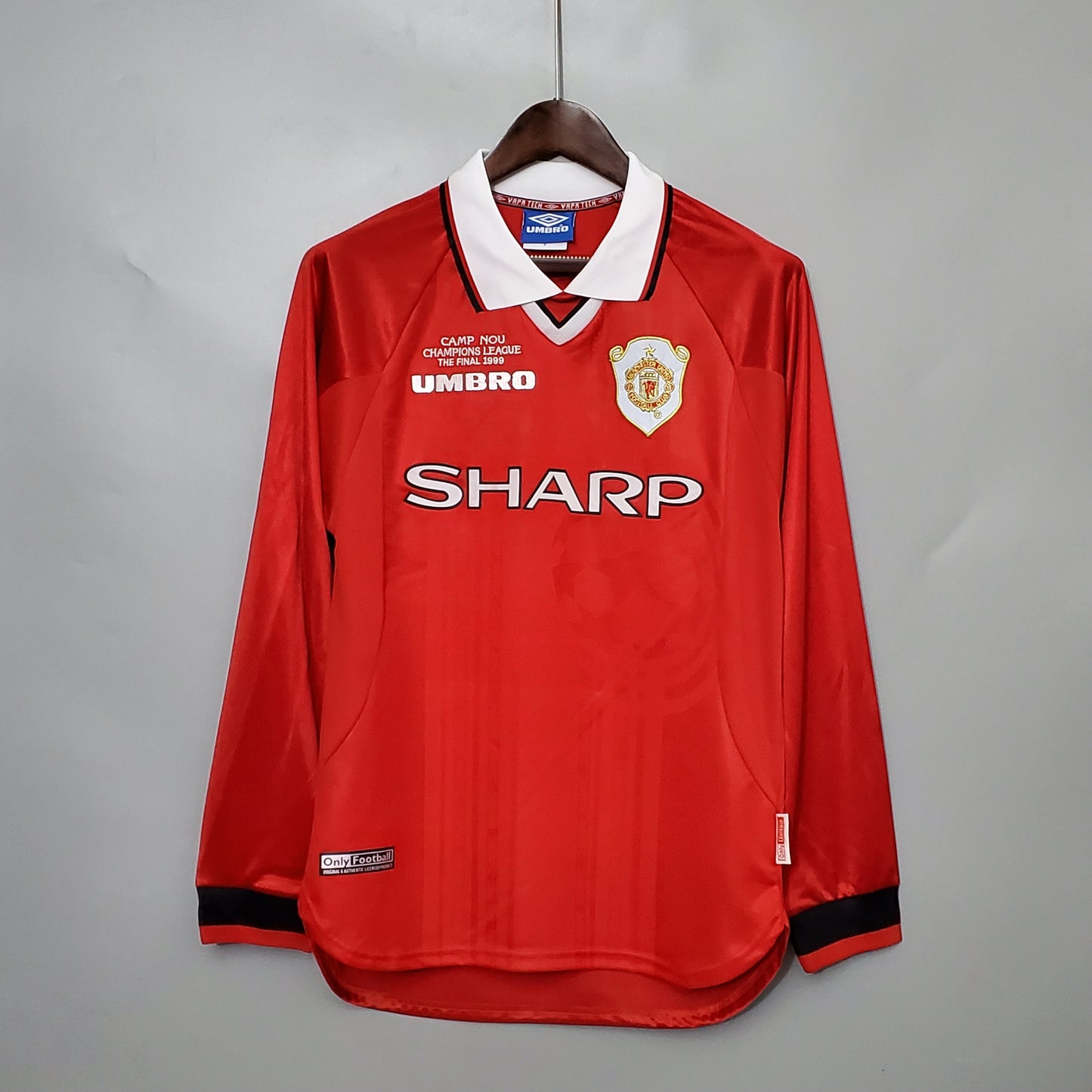 Retro long-sleeved 99/00 Manchester United Champions League version home