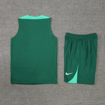 Portugal Vest Set-Dark Green