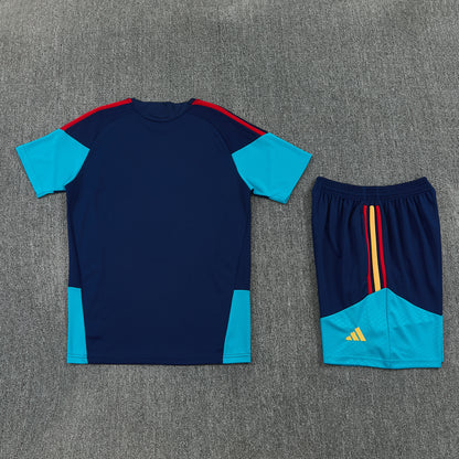 Spain Shorts Set-Navy Blue and Blue