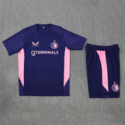 Castore Feyenoord Shorts Set-Navy Blue and Pink